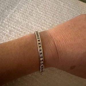 Sterling and white topaz bracelet.